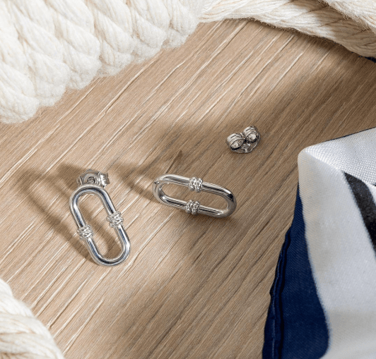 Marina Rope Bar Link Stud Earrings Earrings Kit Heath