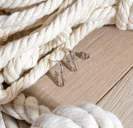 Marina Rope Bar Link Stud Hoop Earrings Earrings Kit Heath