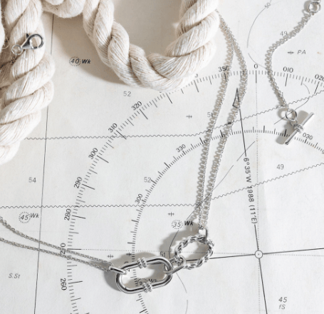 Marina Rope Link Duo Grande Twin Chain Necklace Necklace Kit Heath