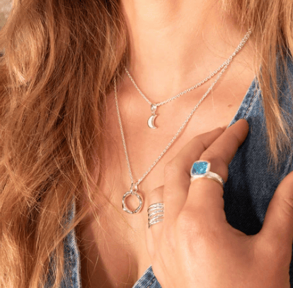 Ocean Tides Pendant Necklace Sea Gems Ltd