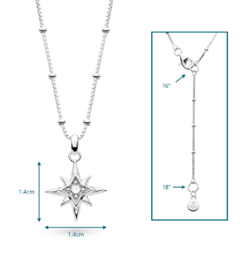 Necklace Silver April Aurora Birthstone Rock Crystal Necklace