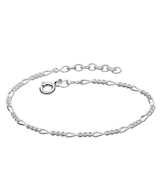 Silver Figaro 7" Bracelet Bracelet DEW