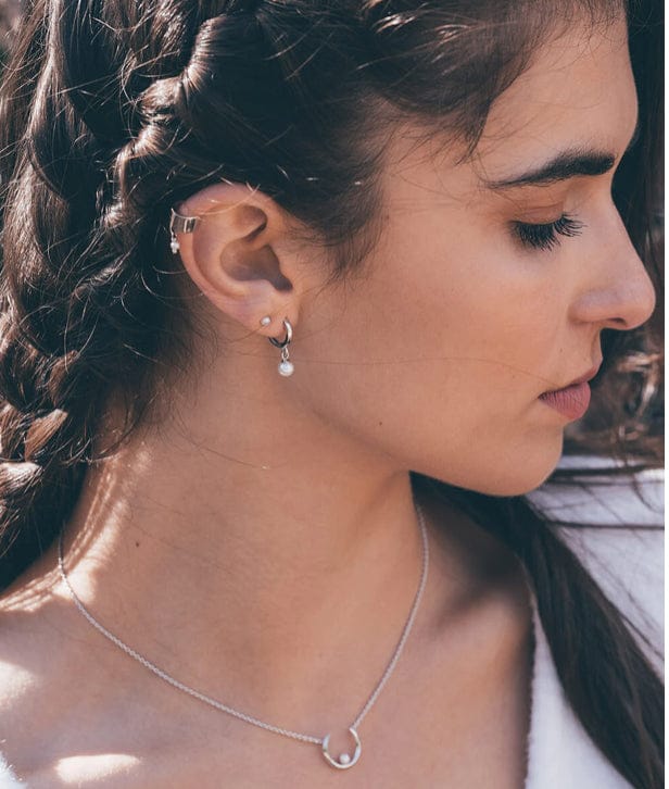 Silver freshwater micro pearl stud earrings 4-4.5mm white Earrings Claudia Bradby