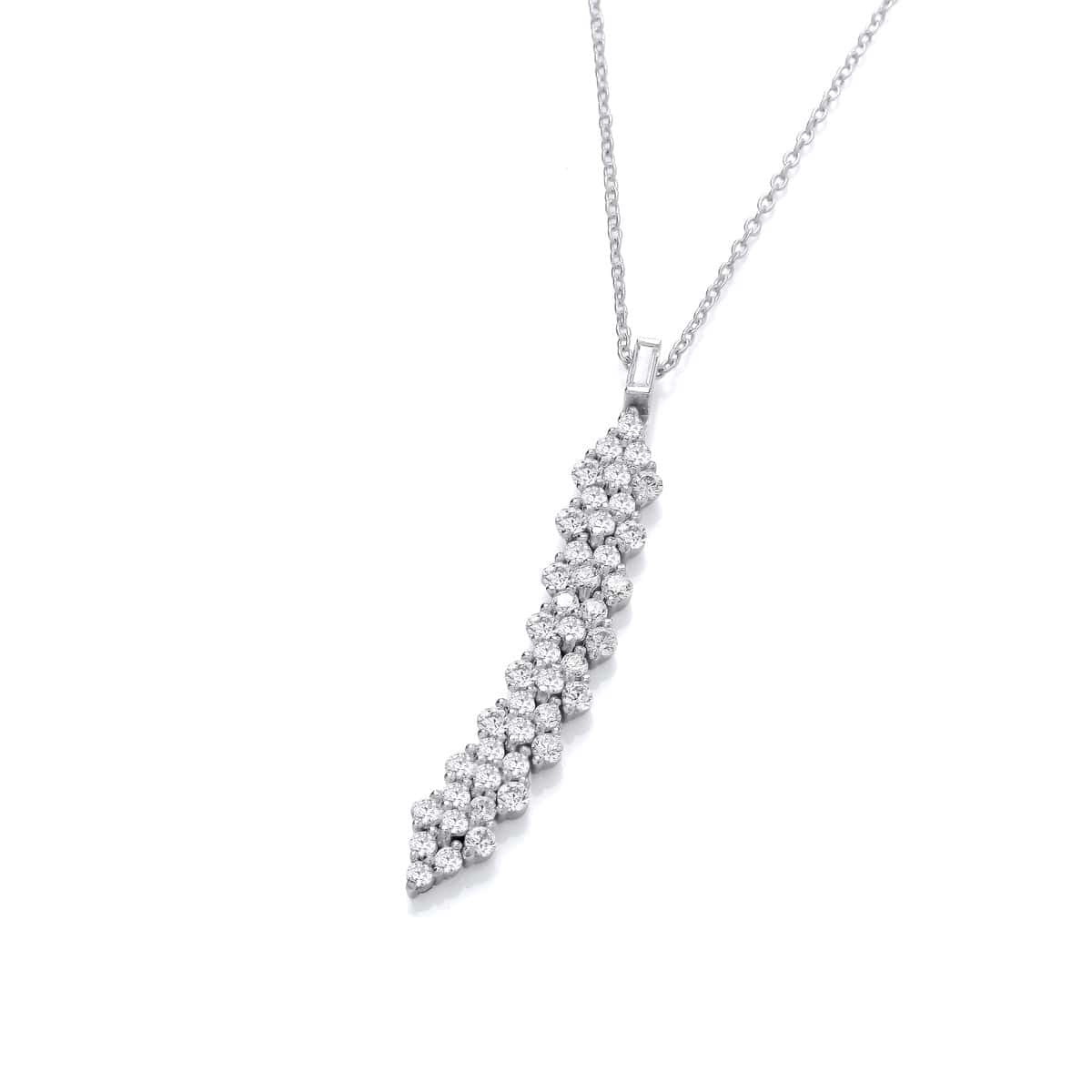 Silver Glitz and Glam Hollywood Drop Necklace Necklaces Cavendish French