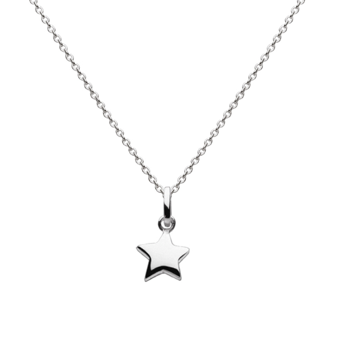 Dainty Solid silver Star Pendant Necklace DEW