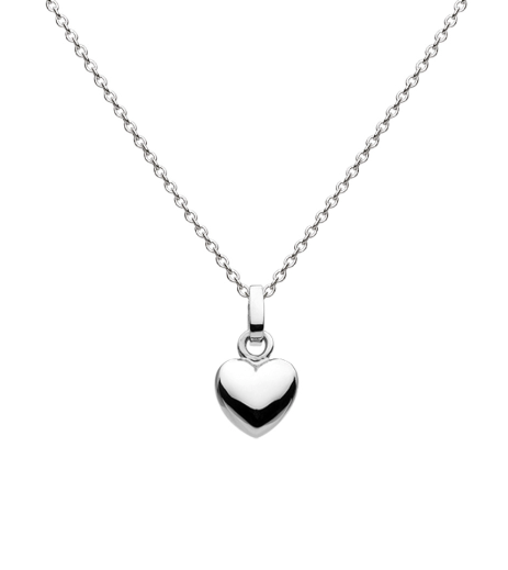 Dainty Solid silver Heart Necklace Necklace DEW