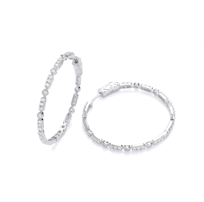 The Vintage stone set Hoop Earrings Earrings Cavendish French