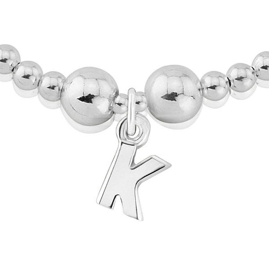 Silver letter K charm bracelet Bracelet Trink   