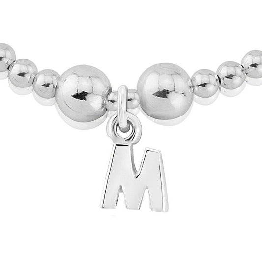Silver letter M charm bracelet Bracelet Trink   