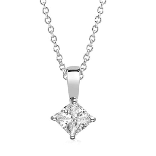 Sif Jakobs Silver CZ princess square necklace Necklace Sif Jakobs