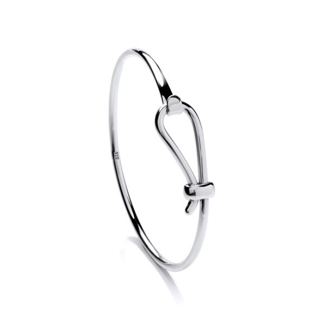Ribbon Latch Silver Bangle Bangle Cavendish French