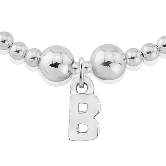 Silver letter B charm bracelet Bracelet Trink   