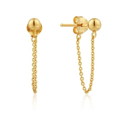Ania Haie Gold modern chain stud earrings Earrings Ania Haie
