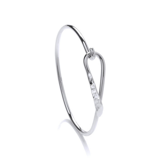 Silver Teardrop Clip Bangle General Cavendish French