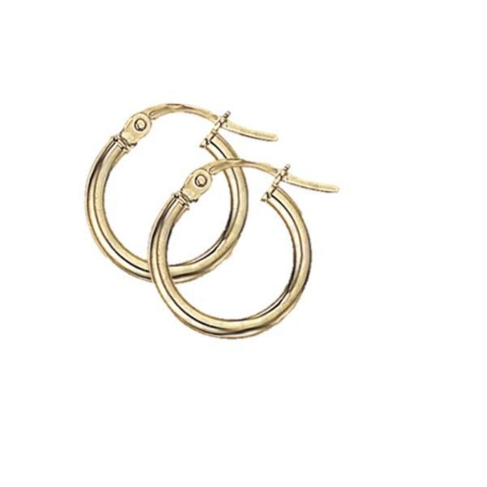 thumbnail image 2 of 9ct Yellow Gold Creole Earrings – Unbranded, No Stone, New With Packaging 2 of 5