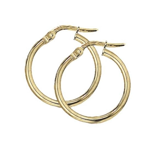 9ct yellow gold 18mm creole hoop earrings Earrings Stubbs