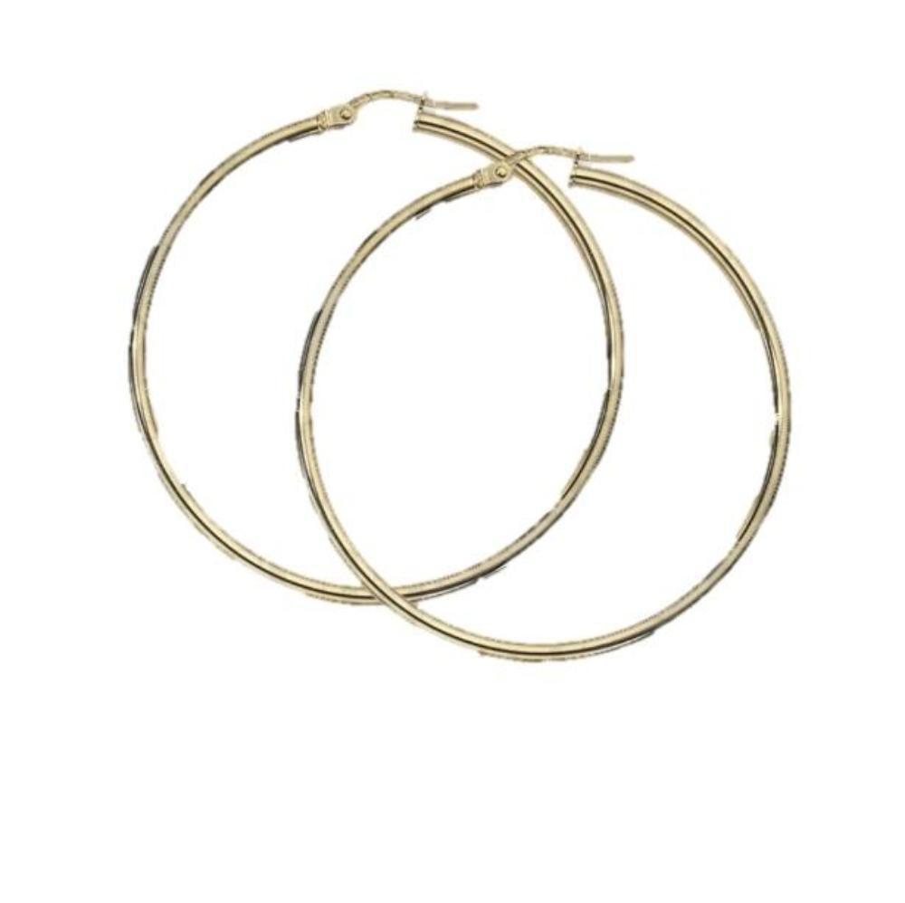 9ct yellow gold 44mm creole hoop earrings Earrings Stubbs