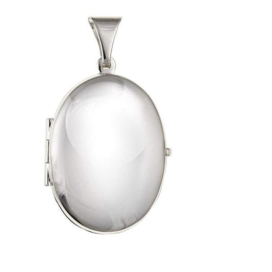 Silver medium oval locket includes chain Locket Ian Dunford