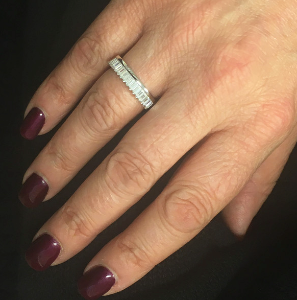 Baguette Cut Cubic Zirconia Silver Ring Ring Cavendish French