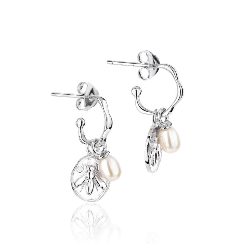 HONEY BEE CHARMED HOOP Earrings Claudia Bradby
