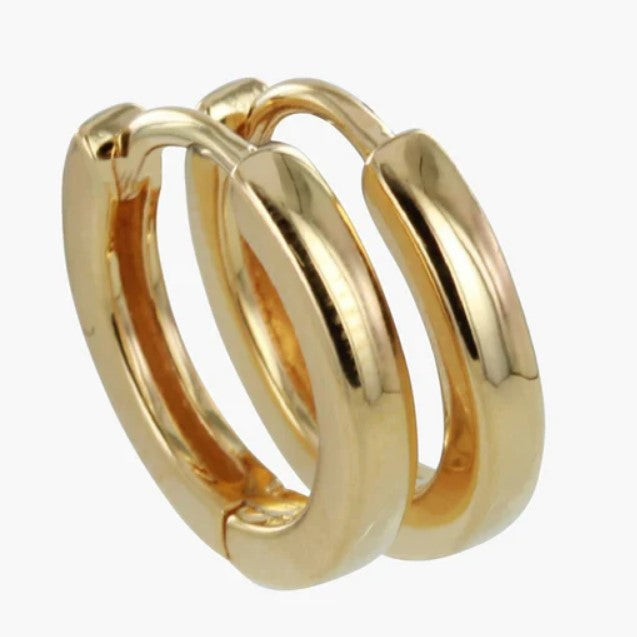Gold Vermeil Sterling Silver Sleepy Jean Hoop Earrings Reeves & Reeves