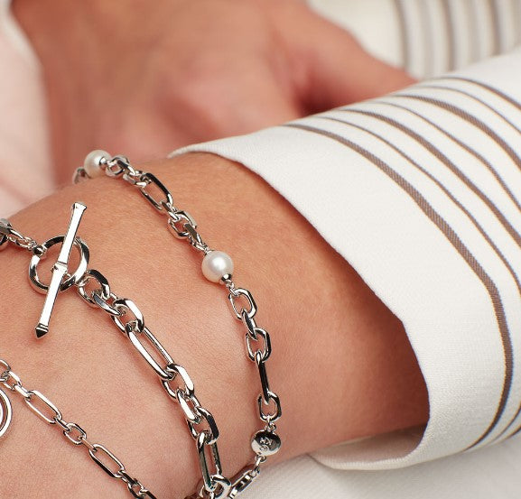 Revival Astoria Figaro Pearl Chain Link Bracelet Bracelets kit heath