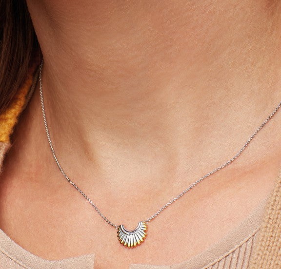 Essence Radiance Golden Small Fan Necklace Necklaces Kit Heath
