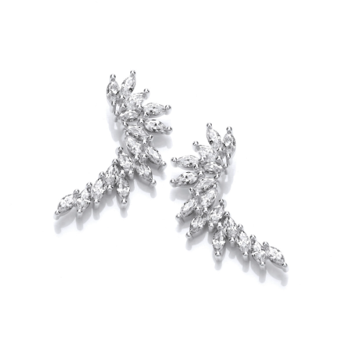 Silver Tribute Climber Earrings Earrings Cavendish French
