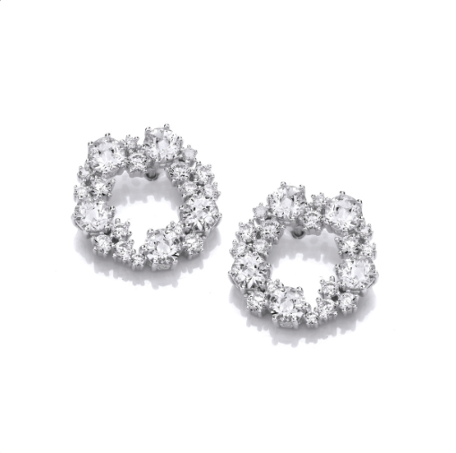 Silver Royal Circle Earrings Earrings Cavendish French