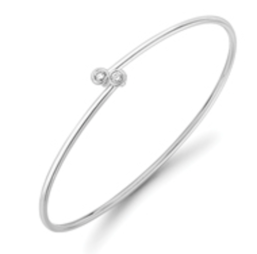 18ct White gold diamond two become one bangle Bangle Stubbs   