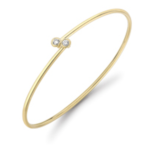 18ct yellow gold diamond two become one bangle Bangle Stubbs   