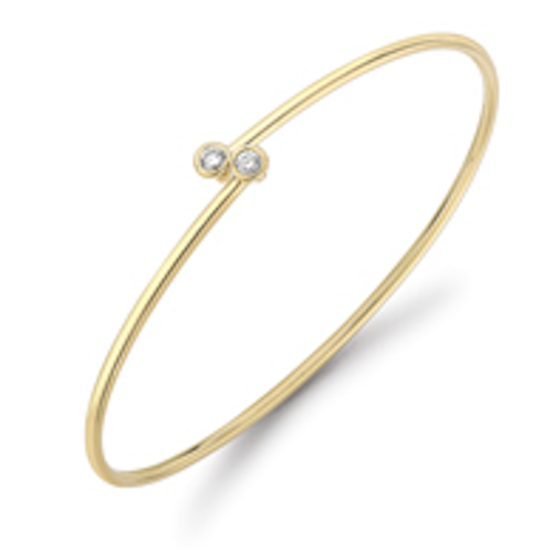 18ct yellow gold diamond two become one bangle Bangle Stubbs