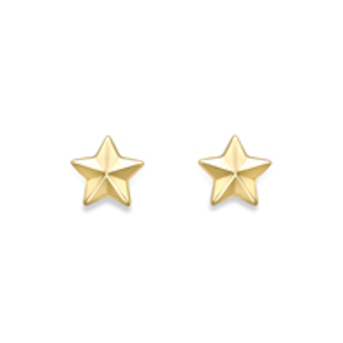 9ct Yellow Gold Star Stud Earrings Earrings Stubbs