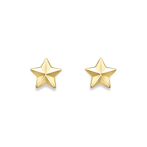 9ct Yellow Gold Star Stud Earrings Earrings Stubbs   