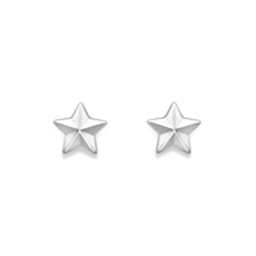 9ct White Gold Star Stud Earrings Earrings Stubbs