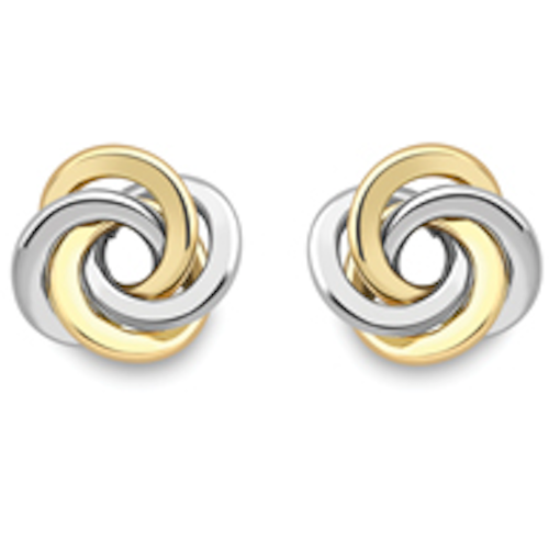 9ct Gold Two colour Stellar Stud Earrings Earrings Stubbs