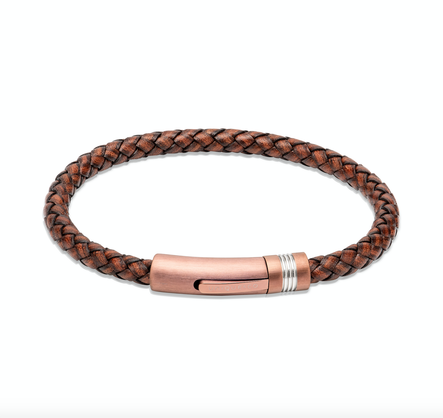 Antique brown leather bracelet with rose colour clasp bracelets Unique