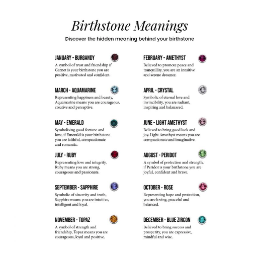 Simply Silver Crystal Birthstone Earrings - Select Month Earrings Gecko