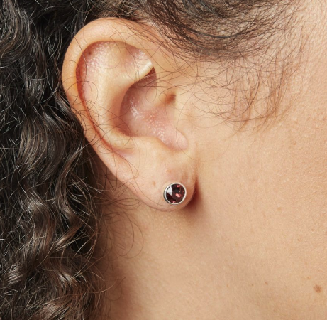 Simply Silver Crystal Birthstone Earrings - Select Month Earrings Gecko