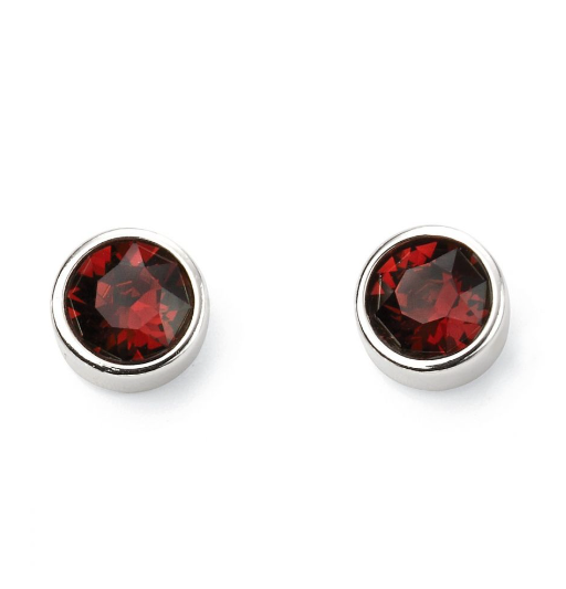 Simply Silver Crystal Birthstone Earrings - Select Month Earrings Gecko   
