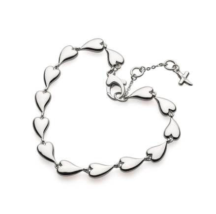 Silver desire kiss linking heart bracelet Bracelet Kit Heath