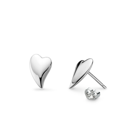 Silver desire cherish heart stud earrings Earrings Kit Heath