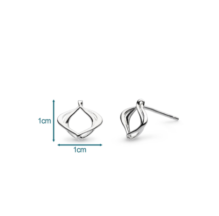 Silver entwine alicia petite stud earrings Earrings Kit Heath