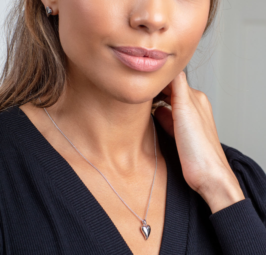 Silver desire cherish heart necklace Pendant Kit Heath