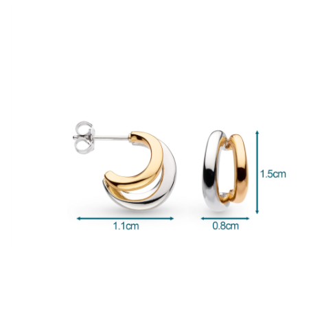 Cirque Link Golden Twin Hoop Earrings Earrings Kit Heath
