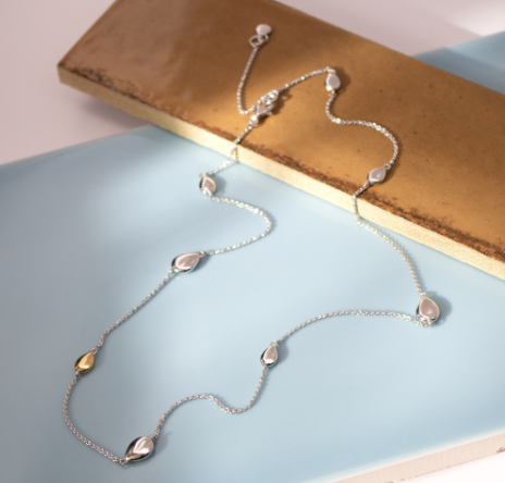 Coast Pebble Golden Station Necklace Necklace Kit Heath