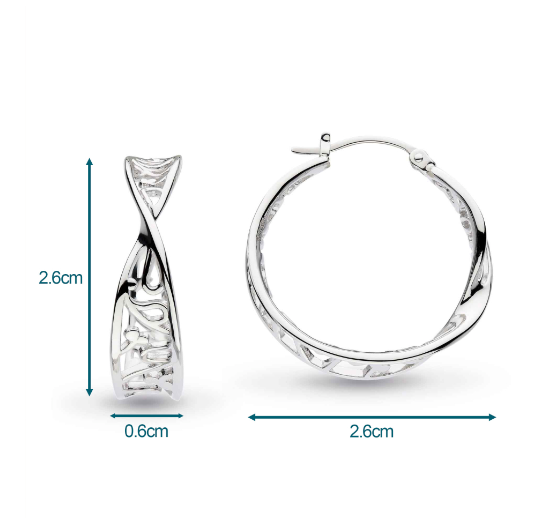 Silver blossom flourish large hoop earrings Earrings Kit Heath