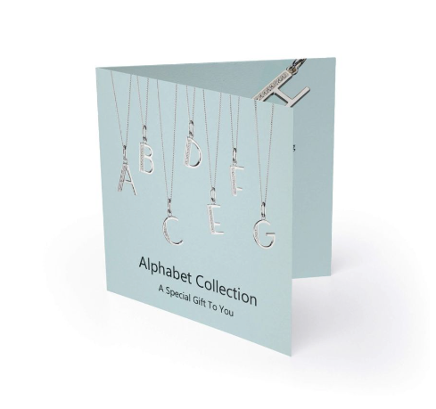 Silver and CZ Initial Pendants (A-Z) Pendant Gecko