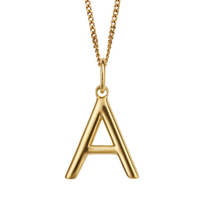 Icon Gold plated Initial Pendants (A-Z) Pendant Gecko   