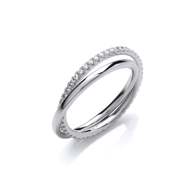 Silver and Cubic Zirconia Russian Style Ring Ring Cavendish French